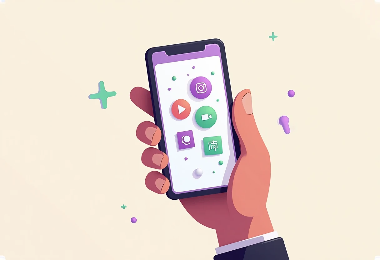 Abstract representation of shopping apps